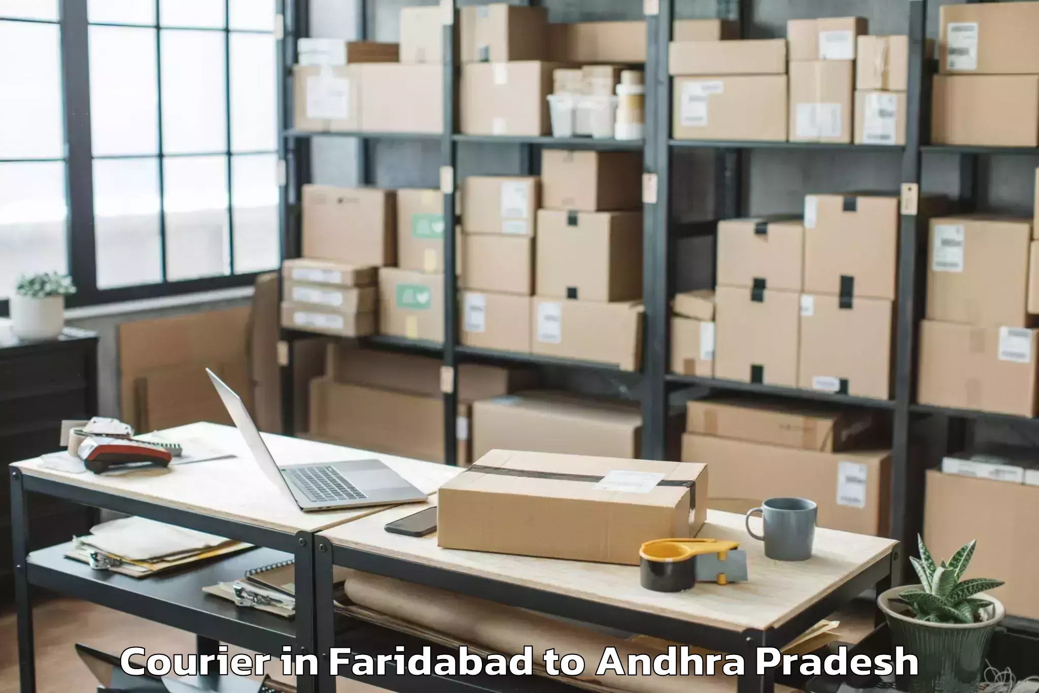 Book Faridabad to Alamuru Courier Online